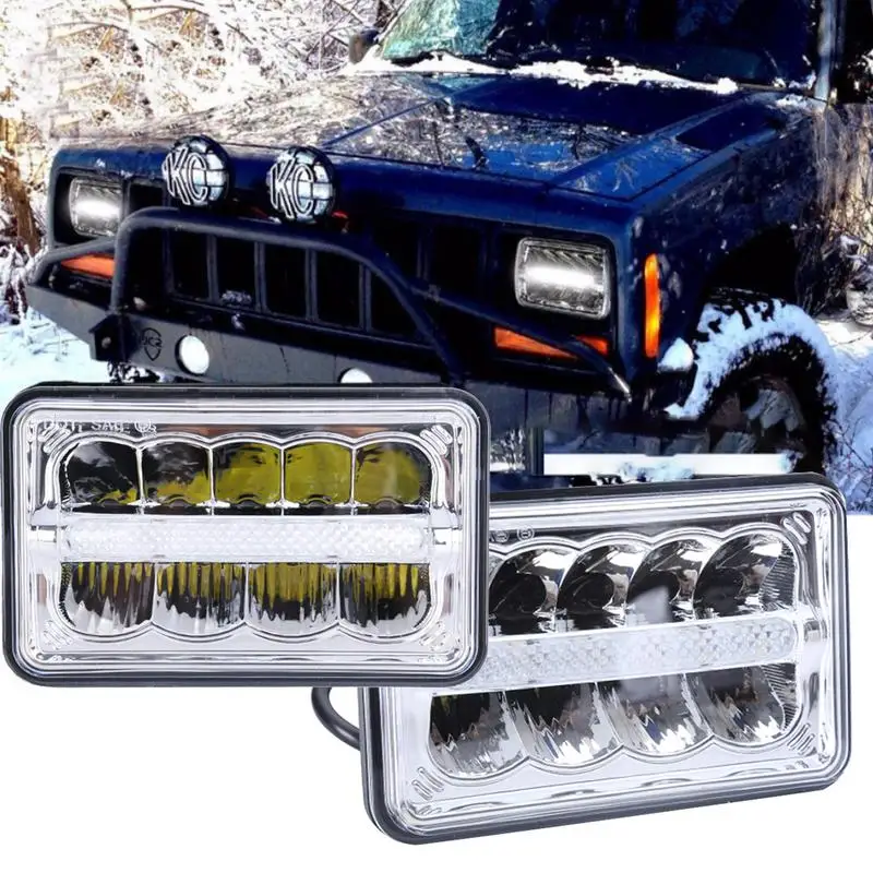 

12V 45W 5 Inch 4X6 Far Near Light Integrated Truck Headlights Square Led Car Headlights Fit SUV ATV Car Accessories