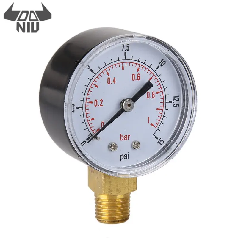 DANIU 1/4 BSPT 0/15 PSI 0/1 топливный воздушный компрессор измеритель низкого давления