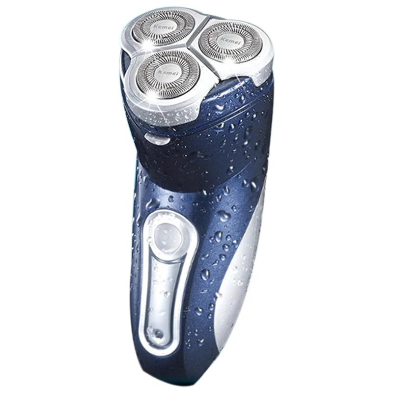 Kemei 3 Heads Washable Shaver Triple Blade Electric Rechargeable Shaving Razors Men Face Care 3D Floating Free Shipping | Бытовая