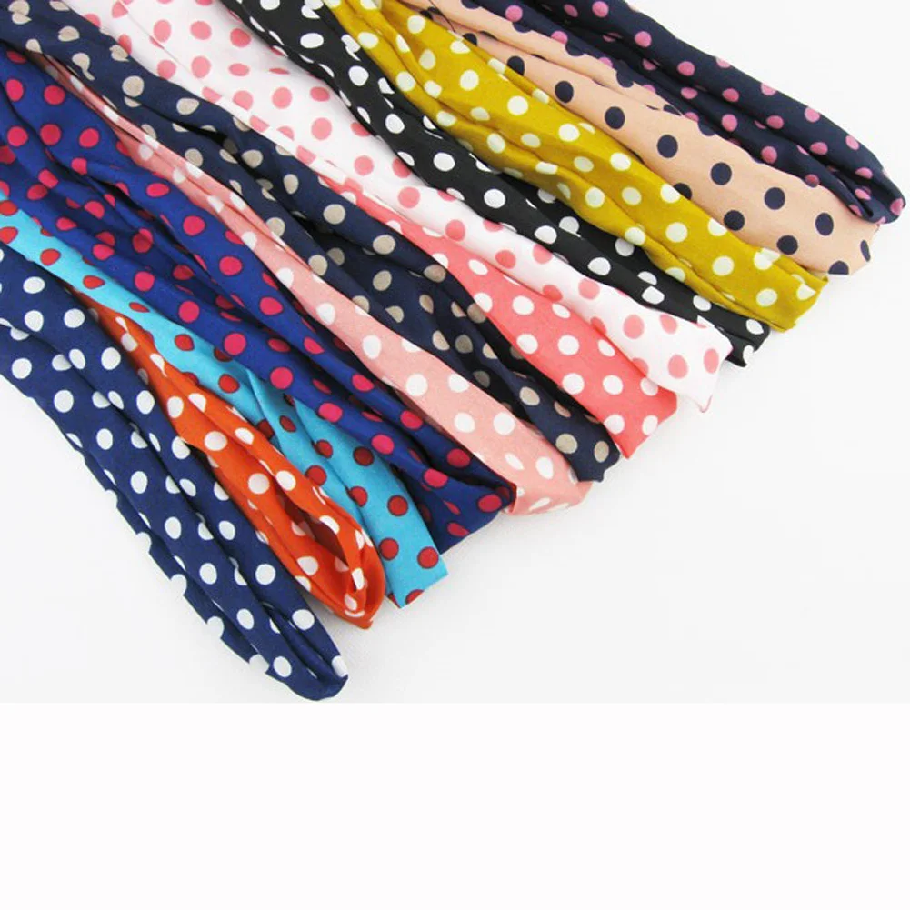 1Pc Cute Leopard Dots lip print flower Bunny Rabbit Ear Ribbon Headwear Hairband Metal Wire Scarf Headband Hair Band Accessories