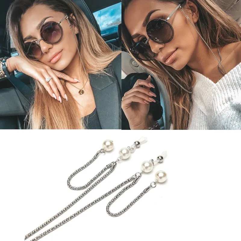 

Vinatge Alloy Pearl Glasses Chain Women Sunglasses Chain Only Chain