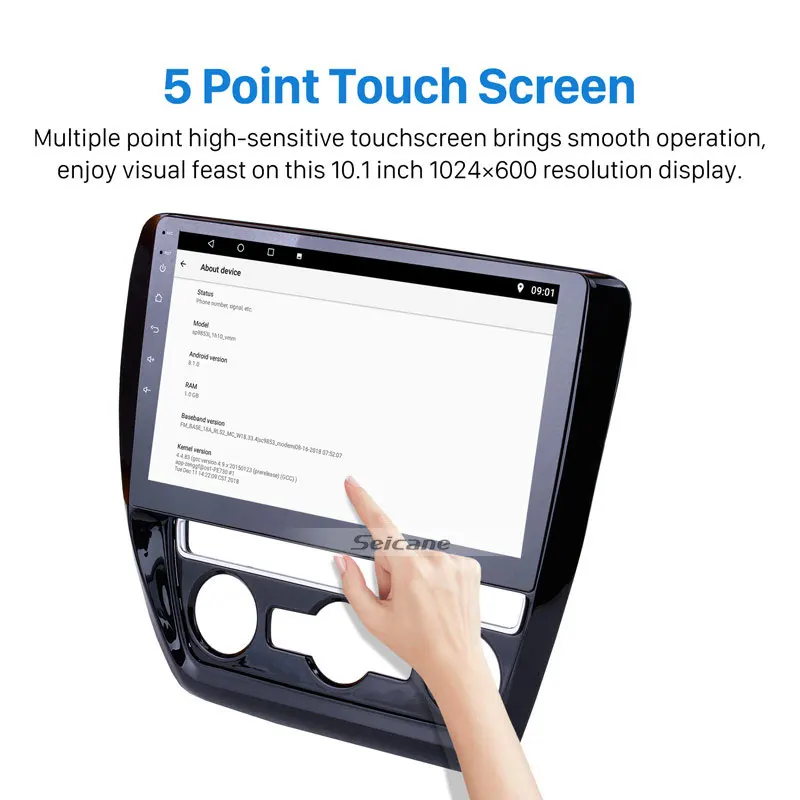 Best Seicane Quad core GPS Navigation Radio Android 7.1/8.1 for 2012 2013 2014 2015 VW Volkswagen SAGITAR Car Unit Player TV tuner 2