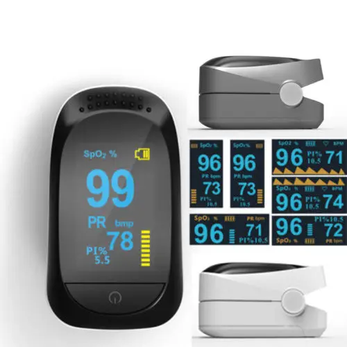 

Finger Pulse Oximeter OLED SPO2 PR PI ODI Sleep Monitor 8 Hours Health Care Emergency Kits