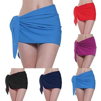 

Bikinis 2019 Mujer Women Holiday Soft Chiffon Wrap Beach Swimwear Sexy Short Bikini Cover Up Pareo Cover Up Dropping Biquini