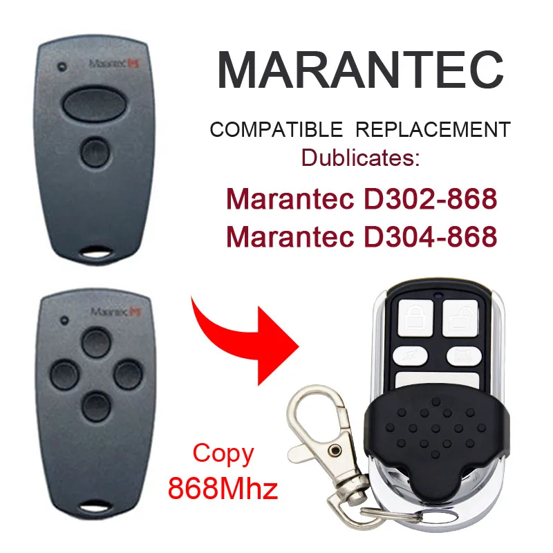 Marantec d302-868/Marantec d304-868 Совместимость ручной передатчик, клоны 868 мГц Marantec d302 d304 868 мГц пультов