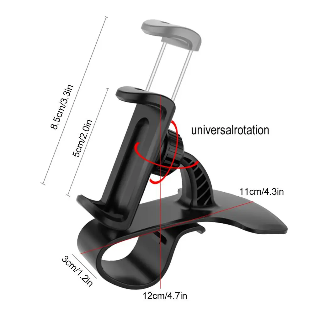 Универсальный автомобильный HUD зажим для приборной панели, держатель-подставка для смартфона, подставка для смартфона, вращающийся на 360 градусов держатель для сотового телефона