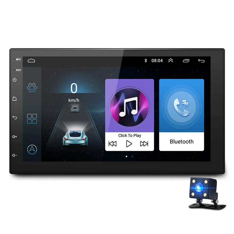 7 дюймов Android8.1 2 Din автомобильный DVD радио мультимедиа плеер GPS навигация