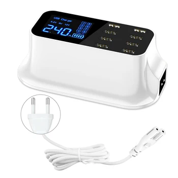 

brand new SOONHUA 8-Port USB Charger 40W Chargers LCD Display Power Adapter Fast Chargers for Home Office