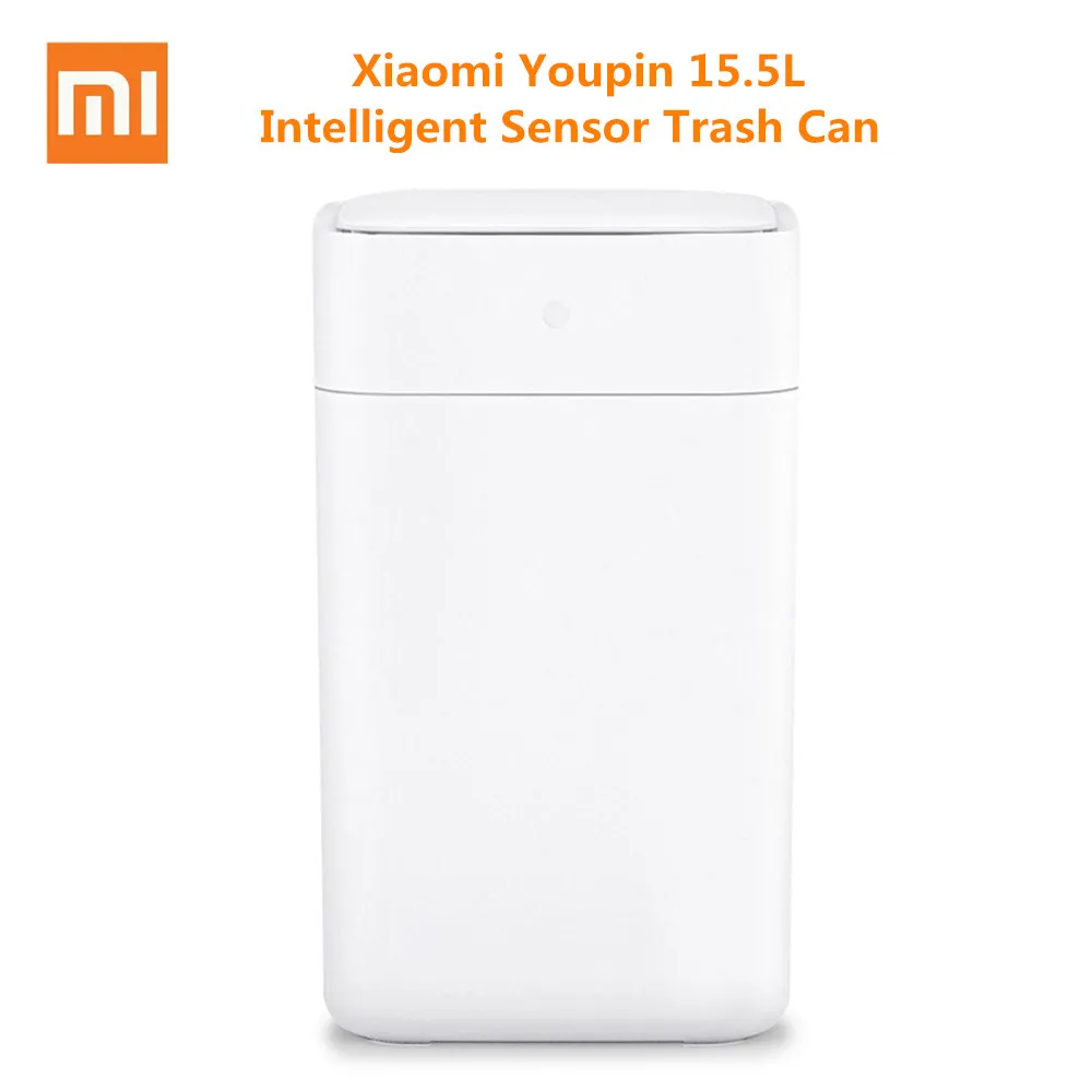

Xiaomi Mijia T1 Intelligent Sensor Trash Can 15.5L Capacity Motion Sensor Auto Sealing LED Induction Cover Trash Ashcan Bins