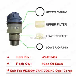 Бесплатная доставка 10 наборы для ухода за кожей топлива комплект для ремонта инжектора Chevy автомобиля Замена запчасти #17090347 ICD00107 (AY-RK404)