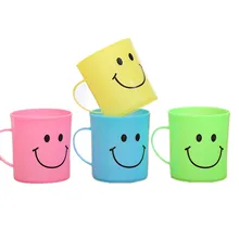 24x детские пластиковые стаканы со смайликом, кружки для кемпинга/путешествия, набор для вечеринок