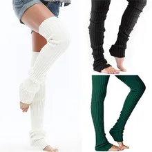 Новые Брендовые повседневные зимние теплые вязаные гетры для женщин и девочек, женские высокие ботинки выше колена, высокие теплые леггинсы