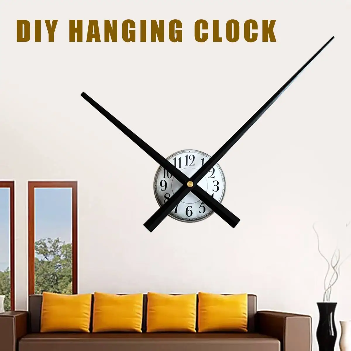 

Large Pointer Mute DIY Wall Clock Movement+Minute/Hour Hand Home Hotel Office Bedroom Decor Simple 314mm Electricity Clock