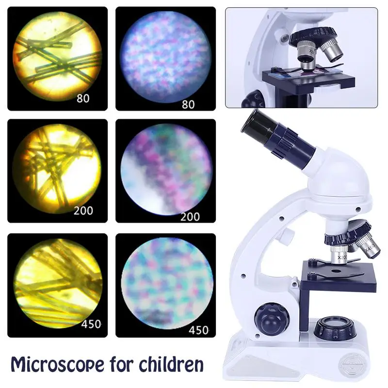 

Portable Microscope Electric Handheld Microscopes Suction Tool Simulated Biological Science HD Microscope Interest Training