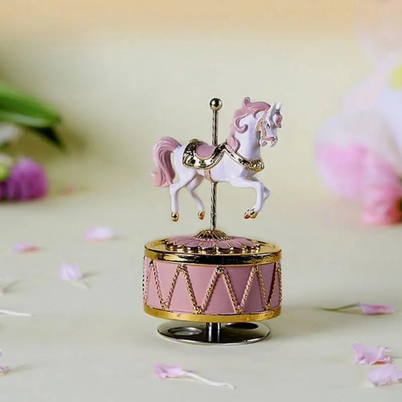 Caja de música de caballo de carrusel giratorio de lujo para niños y niñas juguetes de sonido Regalo de Cumpleaños de Navidad caja Musical decoración del hogar Caja de música de caballo de carrusel giratorio de lujo para niños y niñas juguetes de sonido Regalo de Cumpleaños de Navidad caja Musical decoración del hogar