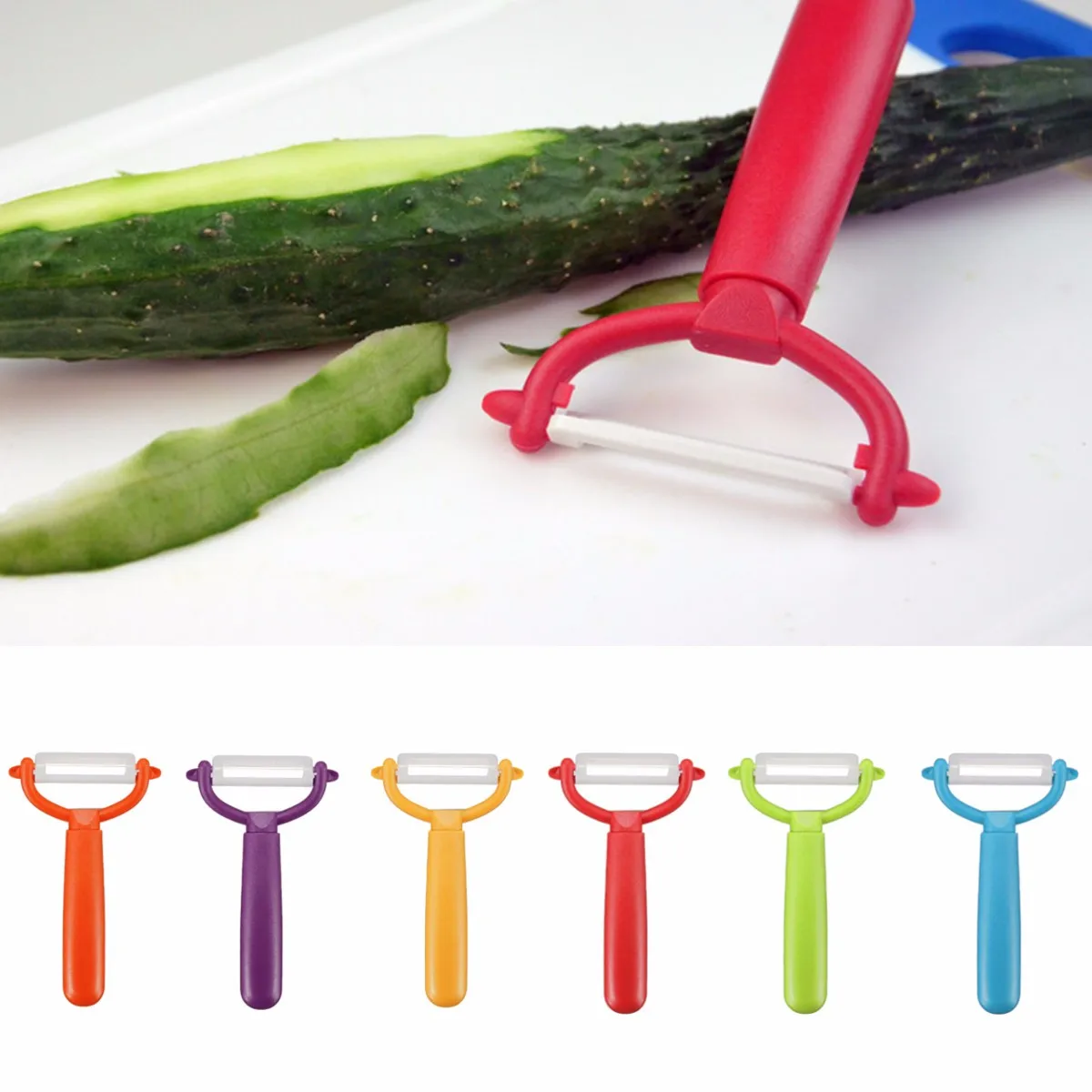 

1Pcs Ceramic Blade Hand Peeler Fruit Vegetable Potato Carrot Spud Speed Slicer Cutter Helper 132x80mm Kitchen Tool 6 Colors