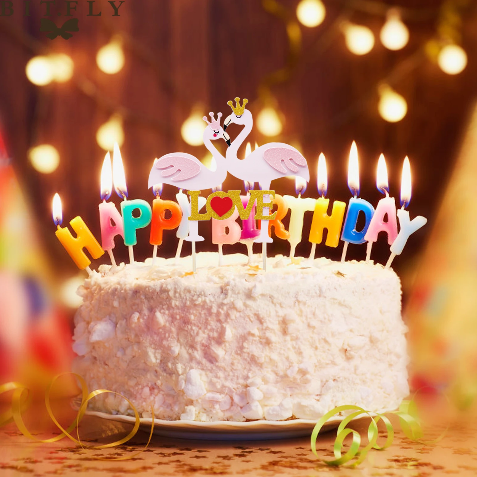 Personalized Love Letter Candle Lovely Baking Decoration Wedding Birthday Party