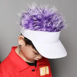 OZyc 2018 Новая мода Дети Бейсбол Шапки для мальчиков и девочек парик накладка из искусственных волос забавные волосы потери Cool в стиле хип-хоп