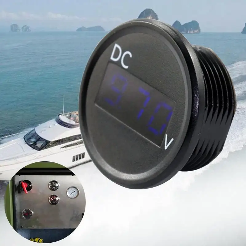 

VODOOL IP67 Waterproof Car Gauges Volt Meters LED Panel Digital Voltage Meter Display DC 2.50-30V Voltmeter for Car RV