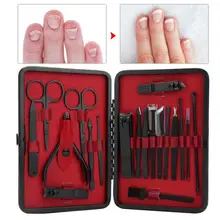 19 шт Нержавеющая сталь ногтей ClipperCutter триммер уха Палочки Уход за лошадьми маникюрный набор для педикюра, на палец ногтей инструмент Наборы Гвозди Инструменты
