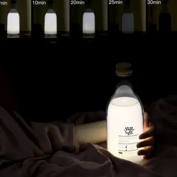 

USB Charging LED Milk Bottle Message Night Light with Timing Function for Bedroom Living Room