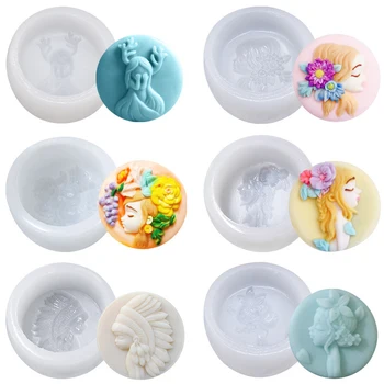 

Soap mold Forest girl series Silicone mould suitable for making handmade soap mousse cake jelly scented candle Wedding gift