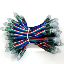 5 в 12 мм LPD9803 адресуемых пикселей RGB светодиодный модуль светильник, цифровые буквы с подсветкой для вывески, 50 пикселей/струны, круглой формы, водонепроницаемый IP68