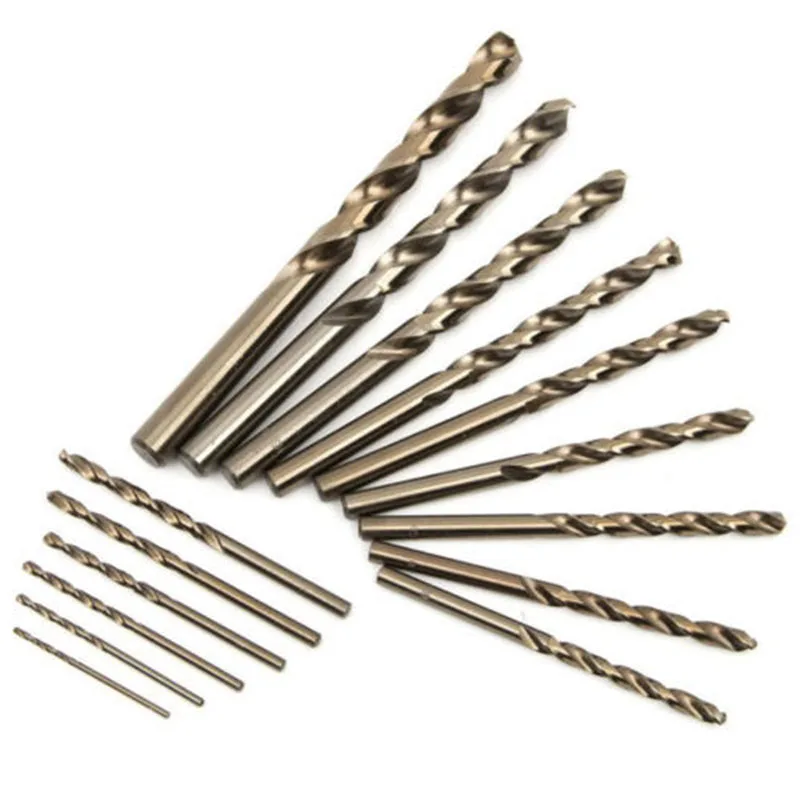 

15* High Speed Steel HSS-Co 5% M35 Cobalt Drill Bit Set 1.5-10MM Hand Held Tool