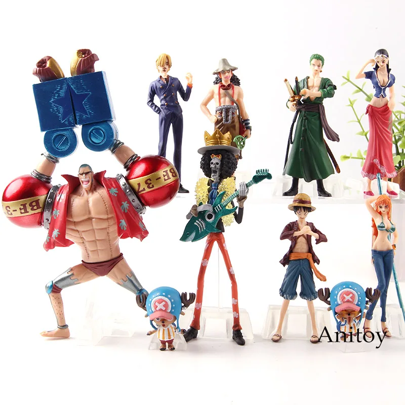 Japanese Anime One Piece The New World Luffy Nami Sanji Choppe Zoro Usopp Toy Figures Dolls New Medalex Rs
