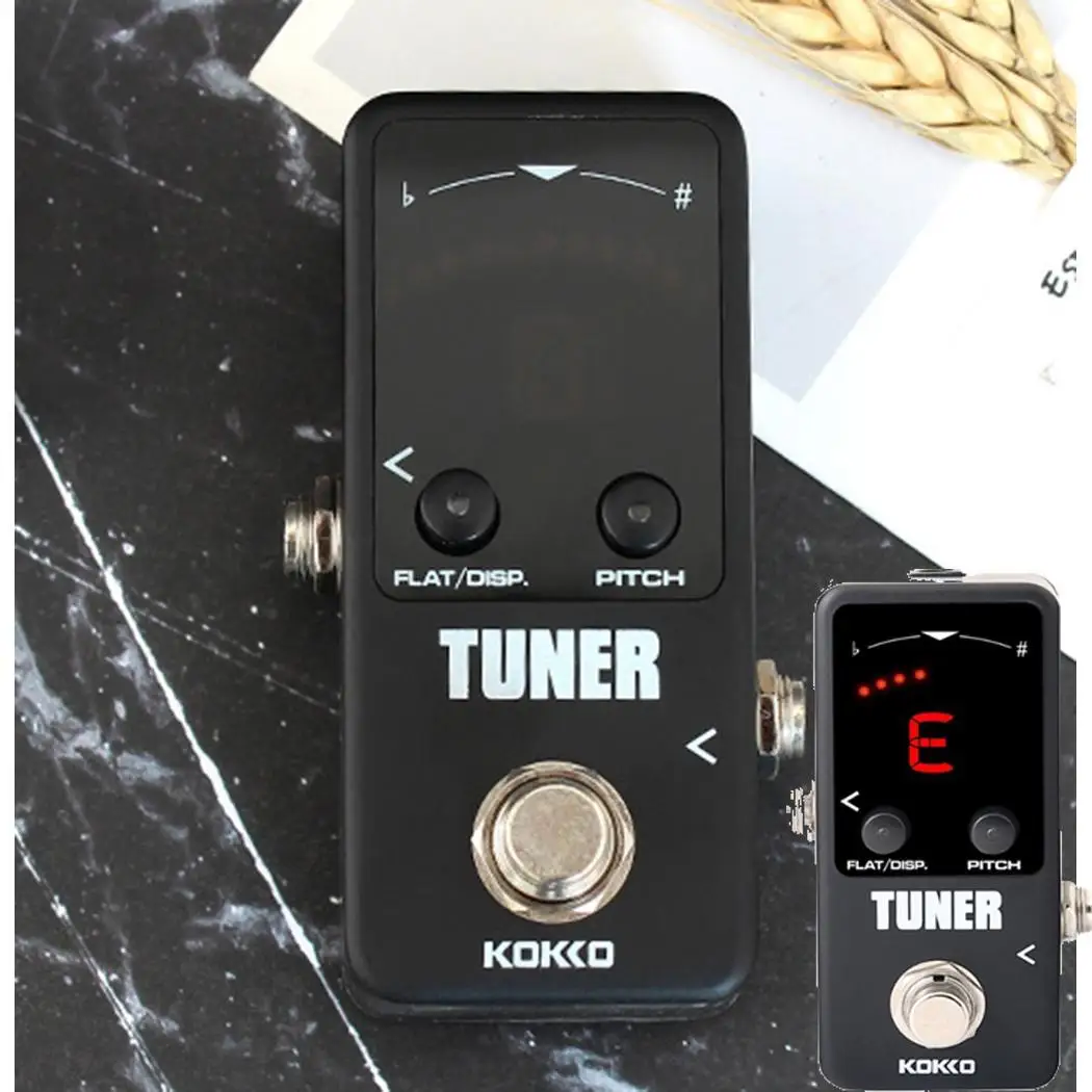 KOKKO TUNER Electric Guitar Pedal Tuner Square For Bass +-1cent Tuners Guitar DC adapter Violin LED Ukelele KOKKO TUNER Electric Guitar Pedal Tuner Square For Bass +-1cent Tuners Guitar DC adapter Violin LED Ukelele