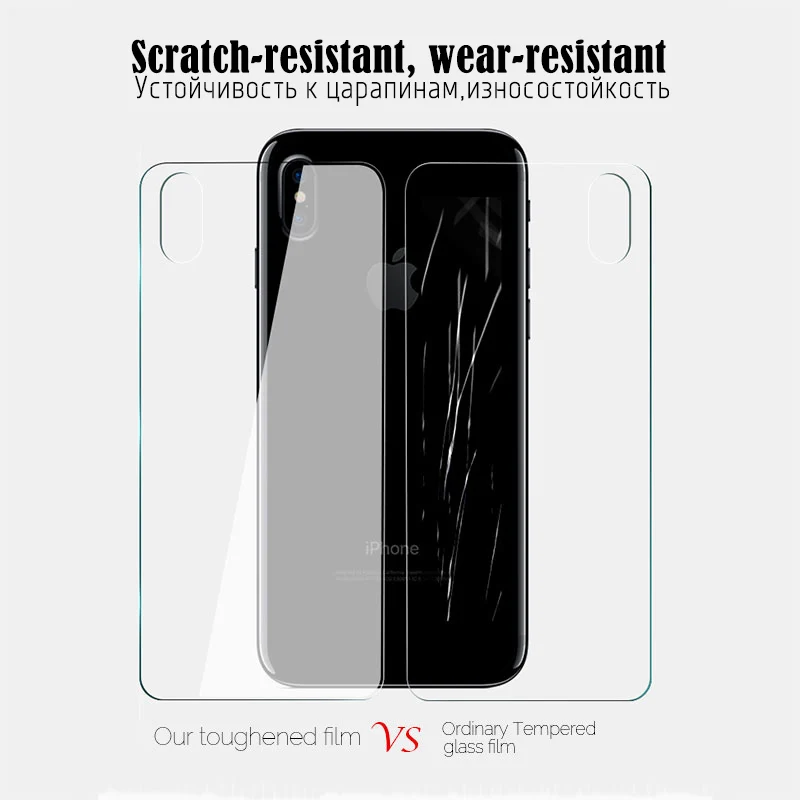 8D Передняя и задняя 2 шт закаленное стекло для iPhone X Xs Max 9H защита экрана на XR
