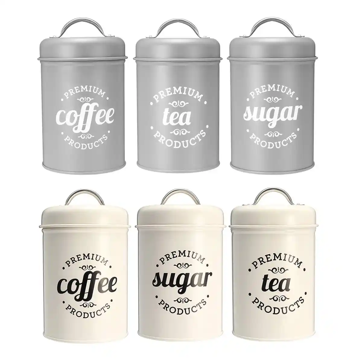 3pcs Set Storage Box Tea Sugar Coffee Canister For Kitchen Food Storage Box Tea Sugar Coffee Canister