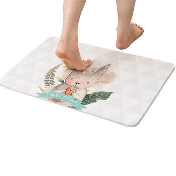 

Bathroom Non Slip Bath Mat Rabbit Flamingo Diatom Mudabsorbent Mats Quick Drying Bedroom Bathroom Rugs Home Decor