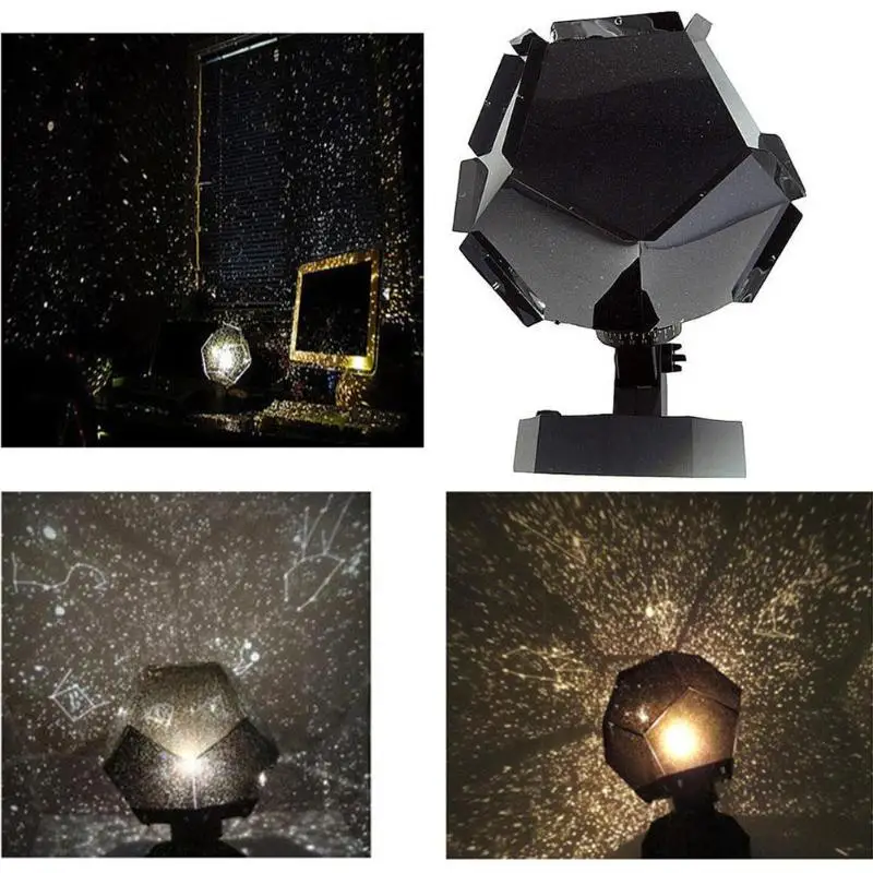 

VKTECH 3 Colors Romantic Astro Star Sky Laser Projector Cosmos Night Light Lamp Black Color Warm/White/Blue Bulb Light Color