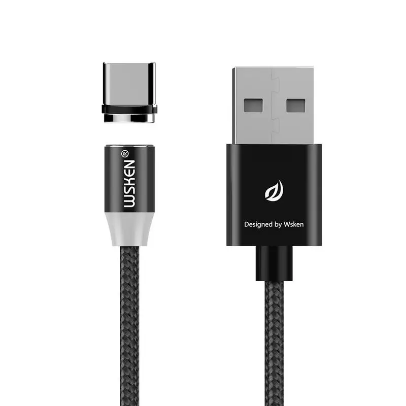 

WSKEN Round Magnetic Cable With LED Indicator For Micro USB & Type-c Devices