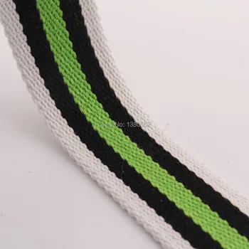 

2 yards Stripes Cotton/polyester 1 1/2"Straps Webbing Canvas Fabric for belt Totes bag Backpacks garment accessories