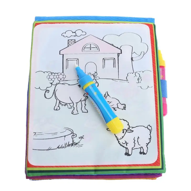 

Kids Drawing Toy Magic Water Drawing Book Animals Painting Water Coloring Cloth Book Doodle Board Children Early Educational Toy