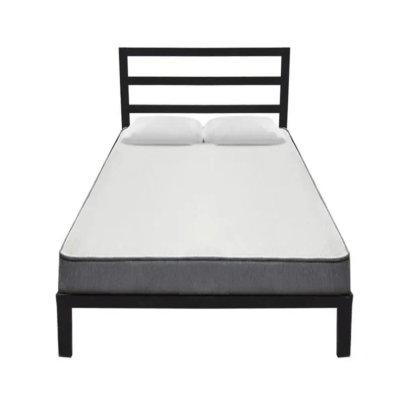 Home Furniture Square Horizontal Bar Head Of Bed Iron Bed Twin Size Black Wooden Slat Metal Stand Iron Bed Home Furniture Square Horizontal Bar Head Of Bed Iron Bed Twin Size Black Wooden Slat Metal Stand Iron Bed