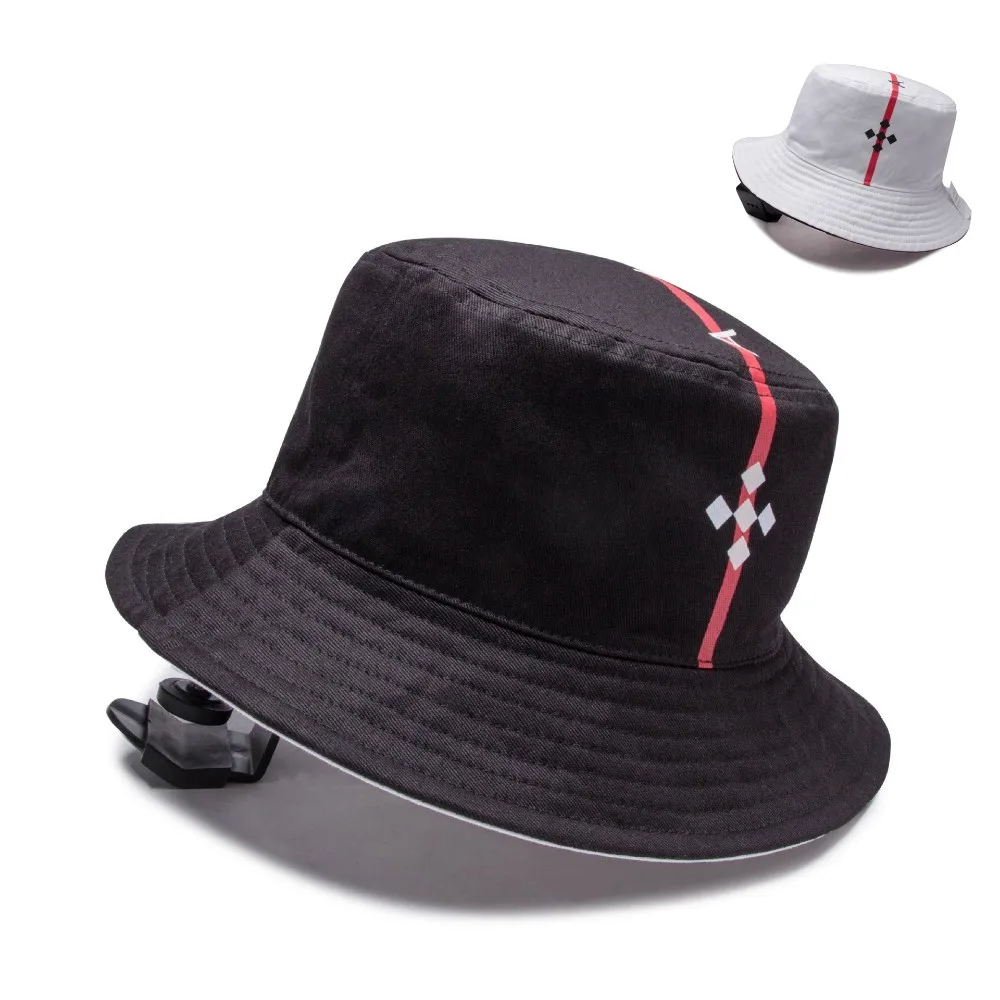 

Japanese Top Grade Pure Cotton Fisherman Hat Fashion Printing Reversible Sun Hat Men and Women Hip hop Bucket Hats