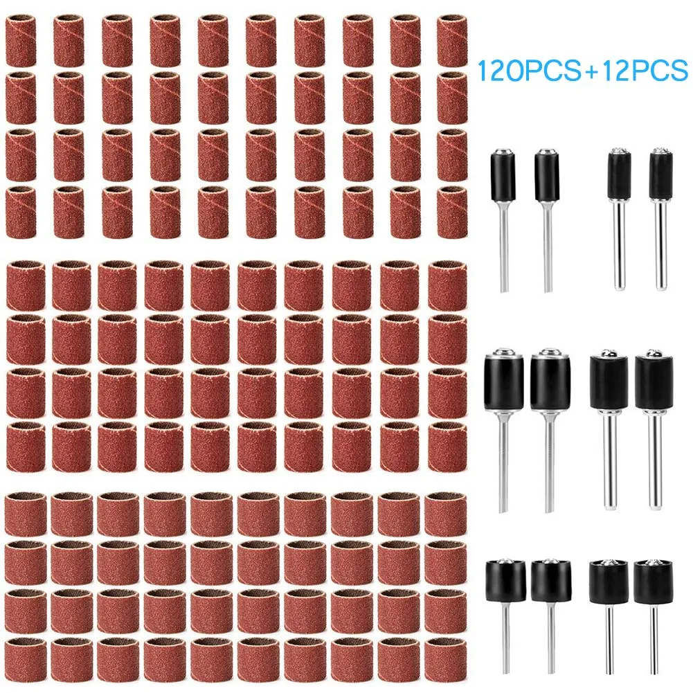 132Pcs Sanding Sleeves Abrasive Cylinders 80 Grit with Mandrels Drum Sanding Kit WXV Sale 132Pcs Sanding Sleeves Abrasive Cylinders 80 Grit with Mandrels Drum Sanding Kit WXV Sale