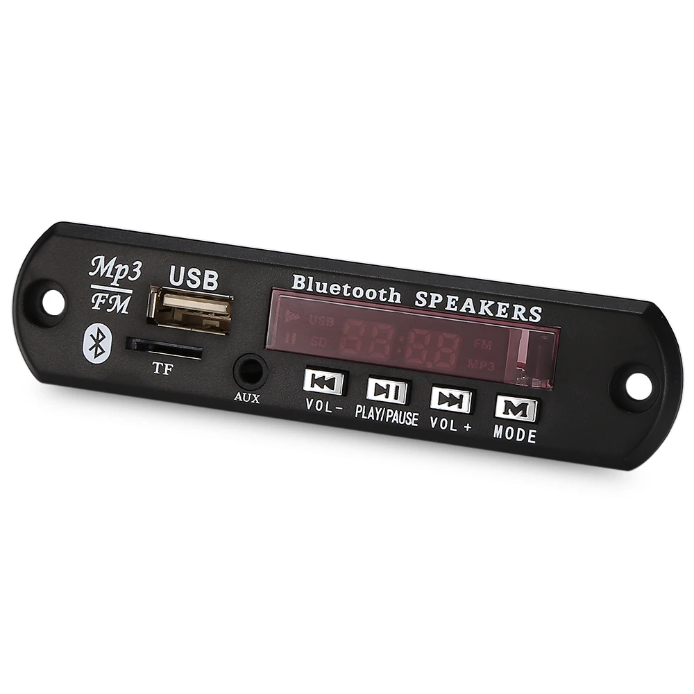 Цифровой светодиодный 12V Bluetooth V3.0 MP3 декодер доска FM радио USB TF AUX пульт дистанционного управления для автомобиля