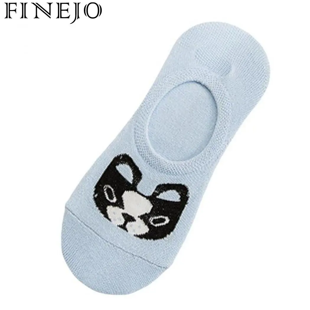 FINEJO/женские хлопковые носки удобные повседневные короткие средней длины с милым