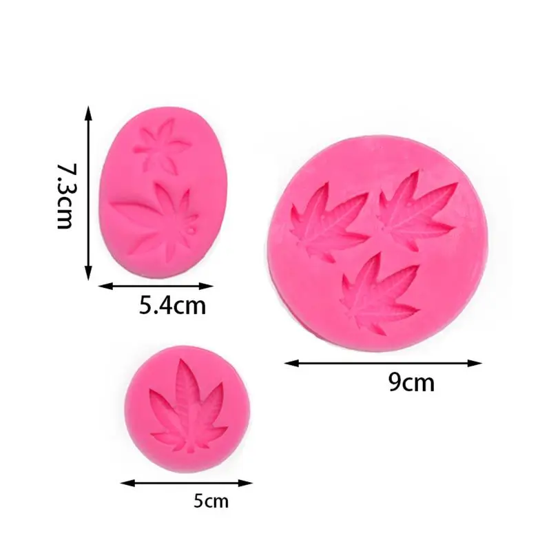 DIY Handmade Cannabis Leaf Silicone Candy Mold Chocolate Fudge Chocolate Cake Multi-purpose Mold Fondant Cake Decoration