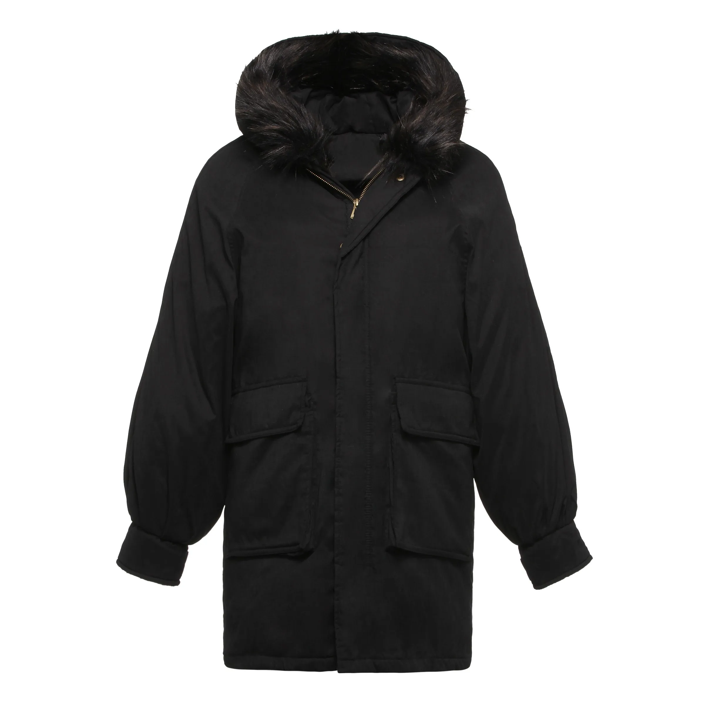 Women Parkas Winter Warm Gothic OL Black Plus Size Casual Loose Thick