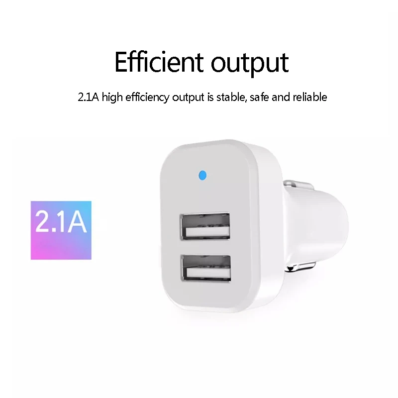 Car Charger Mini Dual Usb Car Charger Car-styling USB Charger for Phone 2 Port USB Fast Car-Charger for IPhone 7 Samsung