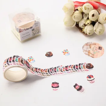 

Cup Cake Decorate Creative Cute Masking Decoration Adhesive Stikcer Washi Tape