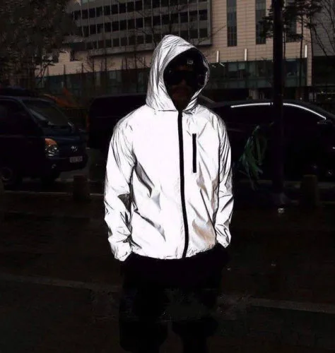 

Men's Waterproof Super 3M Reflective Jacket Night Riding Motorcycle Safety