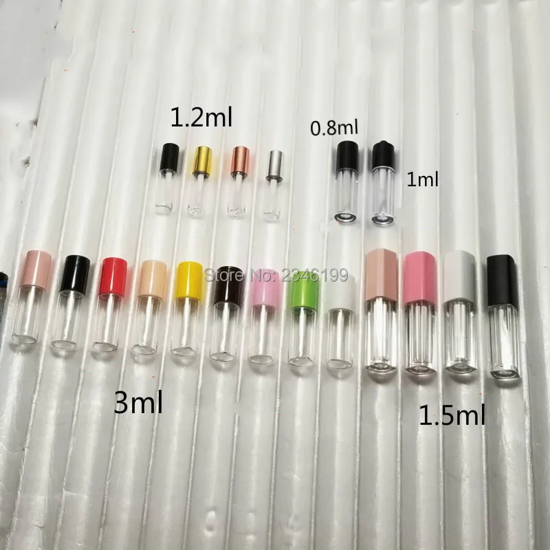 

Empty Lip Gloss Tube 3ml Transparent Lip Glaze Tube Mock up Cosmetic Container Lipgloss Packaging Mini Lipgloss Tube 1.2ml 50pcs