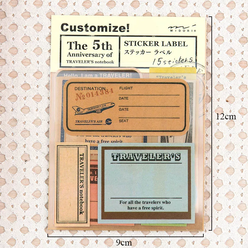 15Pcs/Set Vintage Stamp Sticker Paper Adhesive Stickers Travel Journal Label Sticker For Kids Scrapbooking Diary Photos Albums