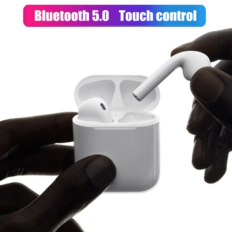 

i12 TWS Bluetooth 5.0 Wireless Earphone Touch Control Earbuds Earphones Charging Case for iPhone Android Phone 1:1 Air Pods Ear
